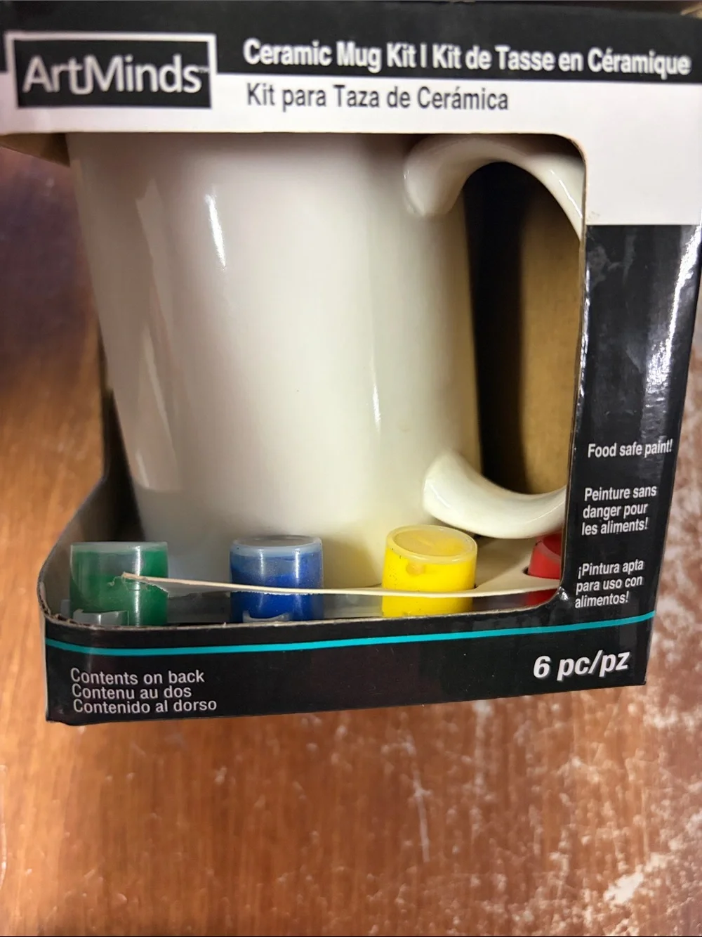 White Ceramic Mug Kit - DIY Paintable Mug x2, keychain kit and
